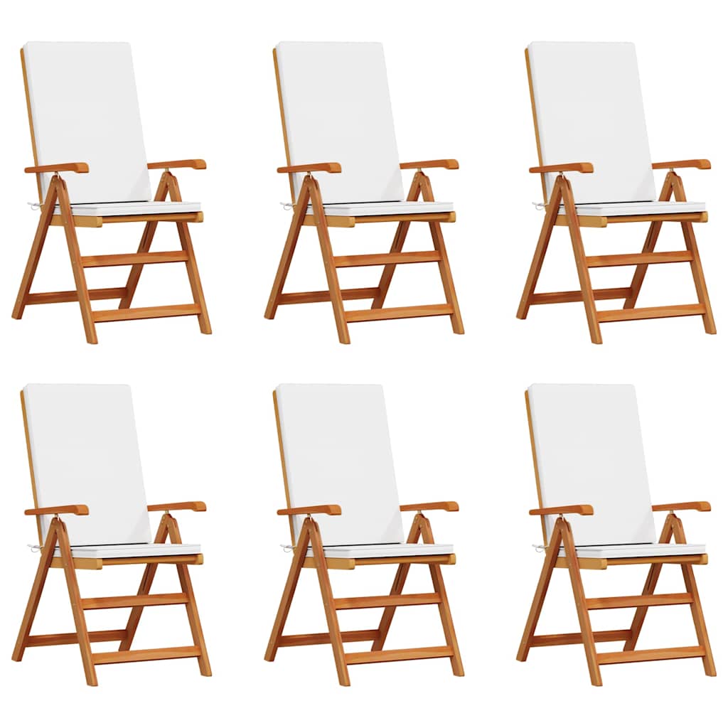 vidaXL Krzesło Ogrodowe 6 pcs Brązowy i biały 57 x 71,5 x 104 cm