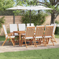vidaXL Krzesło Ogrodowe 8 pcs Brązowy i biały 57 x 71,5 x 104 cm