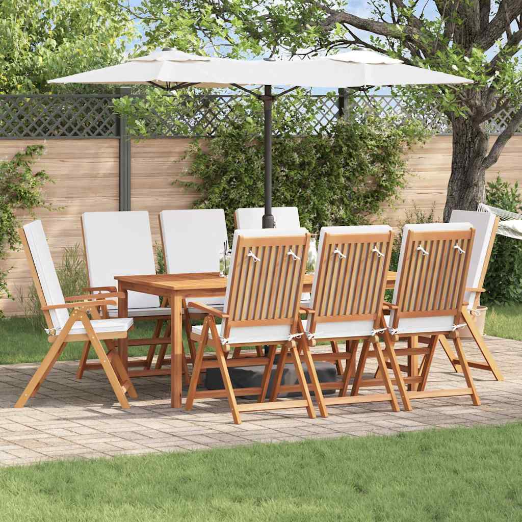 vidaXL Krzesło Ogrodowe 8 pcs Brązowy i biały 57 x 71,5 x 104 cm