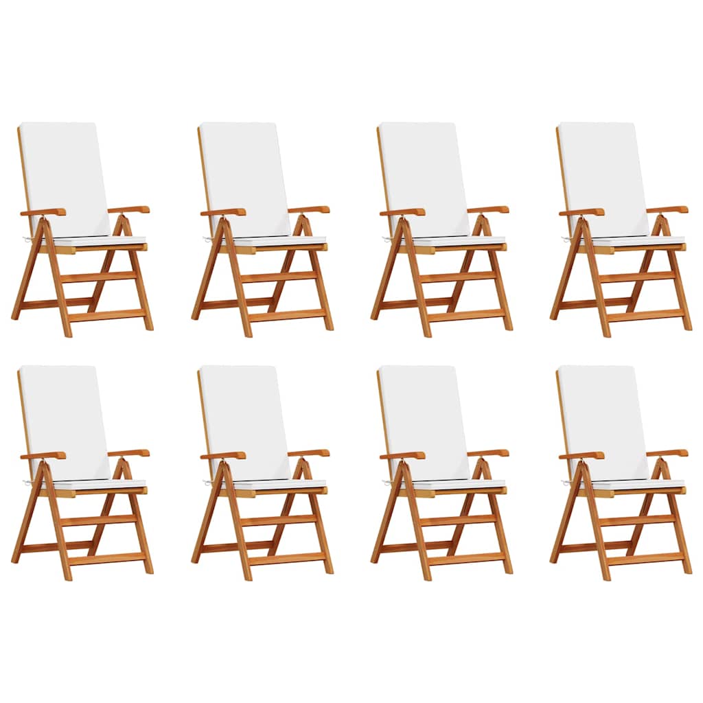 vidaXL Krzesło Ogrodowe 8 pcs Brązowy i biały 57 x 71,5 x 104 cm