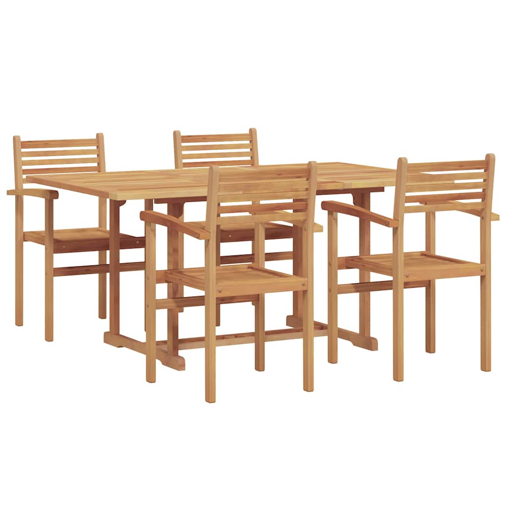 vidaXL Zestaw do jadalni w ogrodzie 5 pcs Naturalny Lite Drewno Akacji