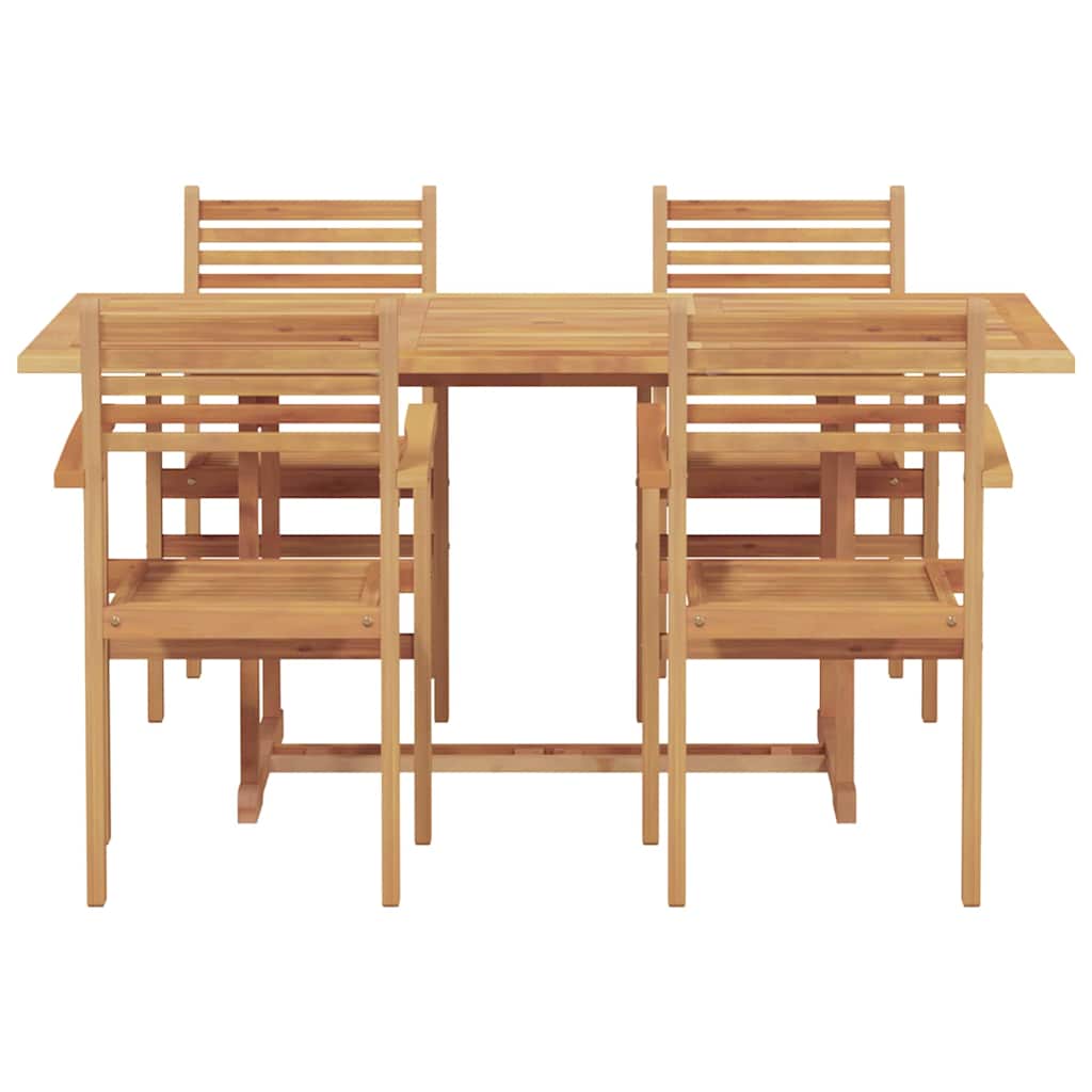 vidaXL Zestaw do jadalni w ogrodzie 5 pcs Naturalny Lite Drewno Akacji