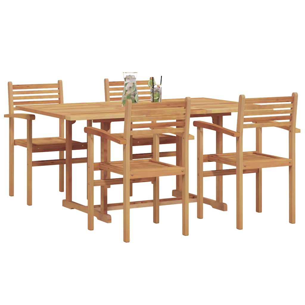 vidaXL Zestaw do jadalni w ogrodzie 5 pcs Naturalny Lite Drewno Akacji