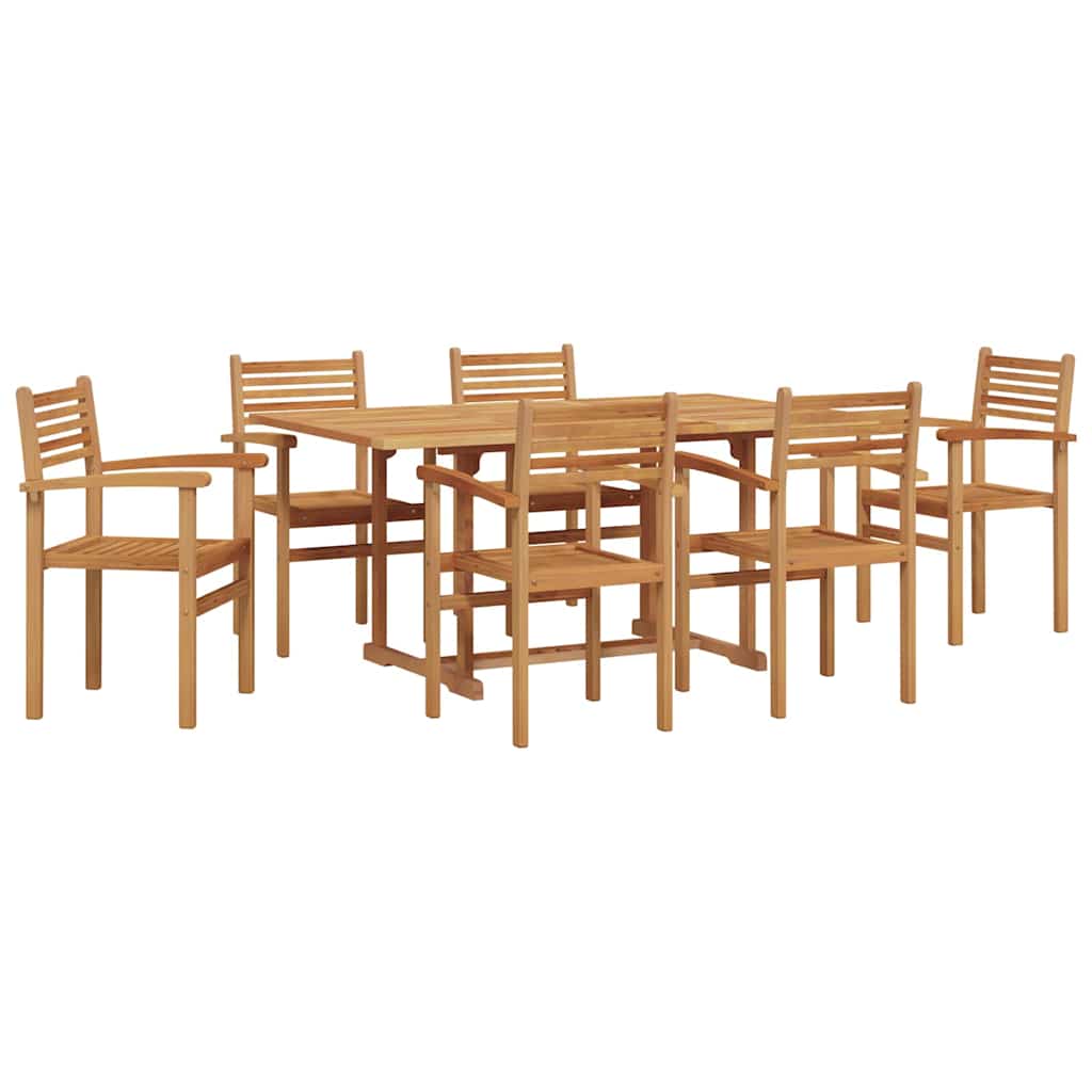 vidaXL Zestaw do jadalni w ogrodzie 7 pcs Naturalny Lite Drewno Akacji