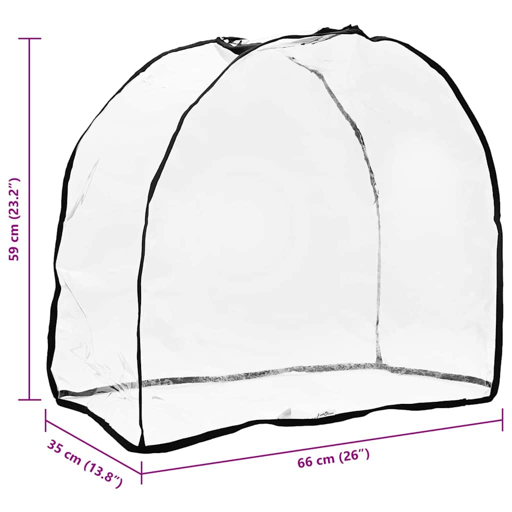 vidaXL Pokrowiec na wózek dla zwierząt przezroczysty 66 x 35 x 59 cm