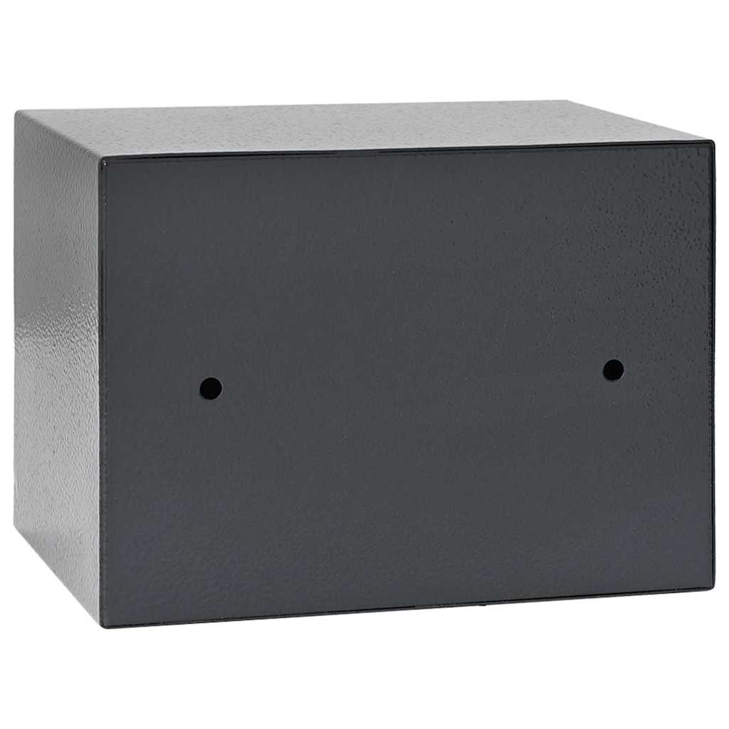 vidaXL Sejf cyfrowy Z blokadą ciemno szary 23 x 17 x 17 cm Stal