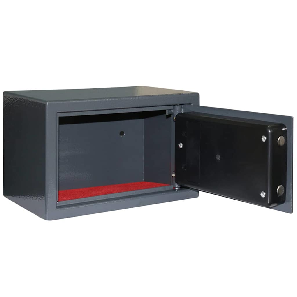 vidaXL Sejf cyfrowy Z blokadą ciemno szary 31 x 20 x 20 cm Stal