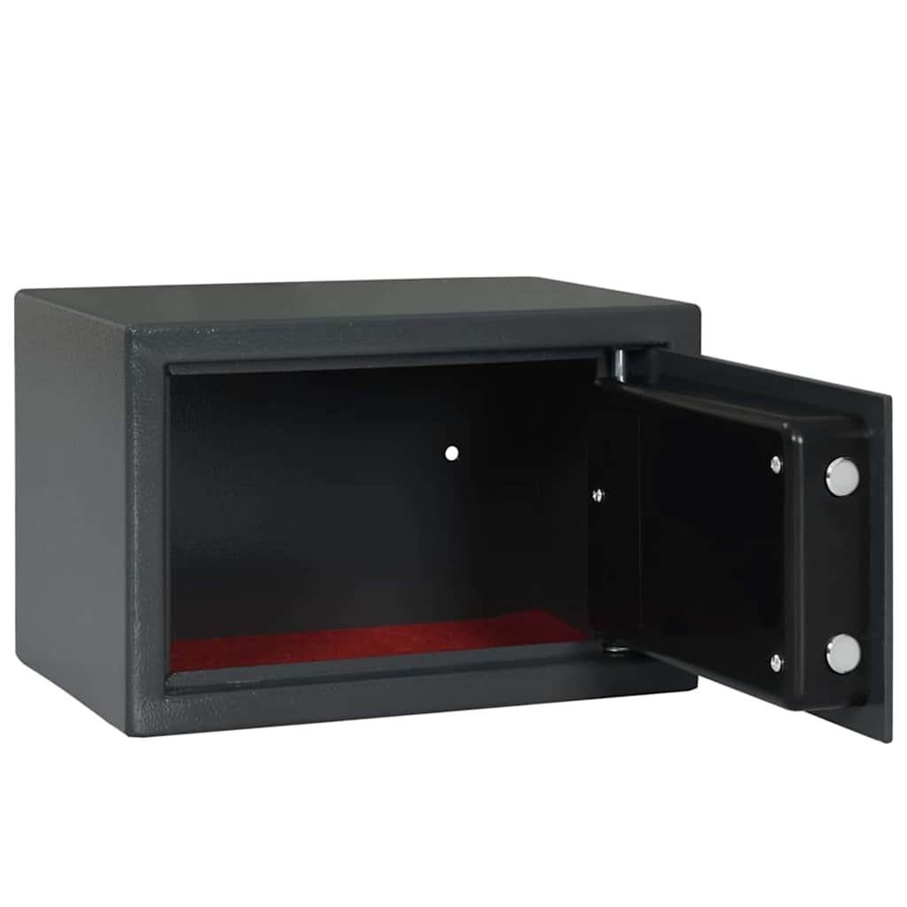 vidaXL Sejf cyfrowy Z blokadą ciemno szary 31 x 20 x 20 cm Stal