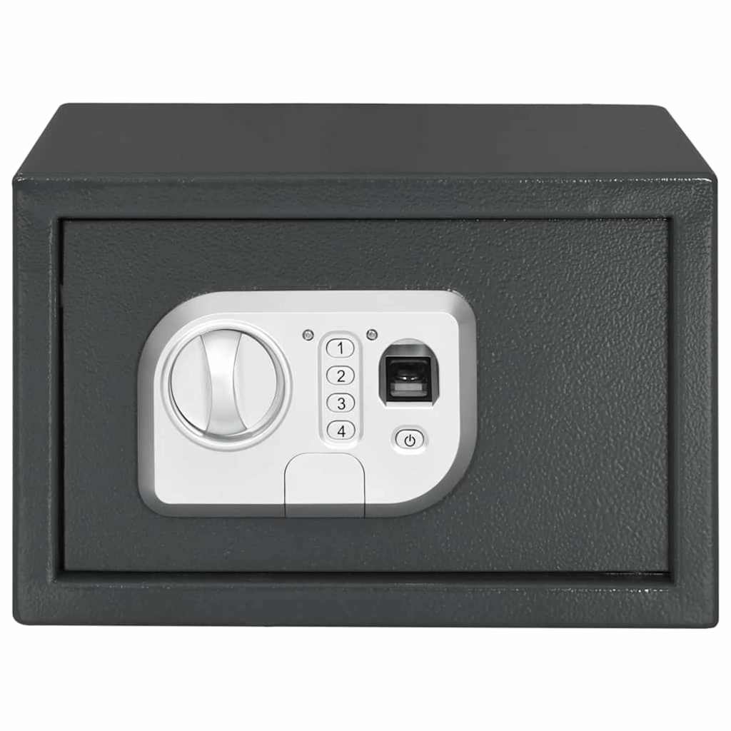 vidaXL Sejf cyfrowy Z blokadą ciemno szary 31 x 20 x 20 cm Stal
