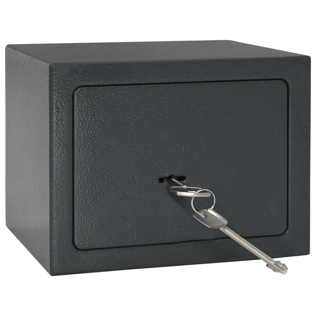 vidaXL Sejf Z blokadą ciemno szary 23 x 17 x 17 cm Stal