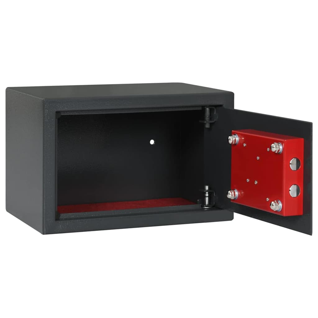 vidaXL Sejf Z blokadą ciemno szary 31 x 20 x 20 cm Stal