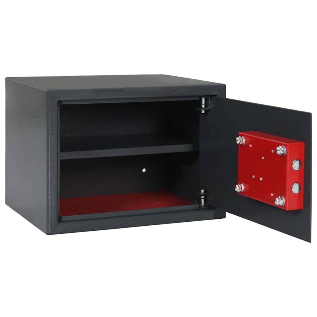 vidaXL Sejf Z blokadą ciemno szary 35 x 25 x 25 cm Stal