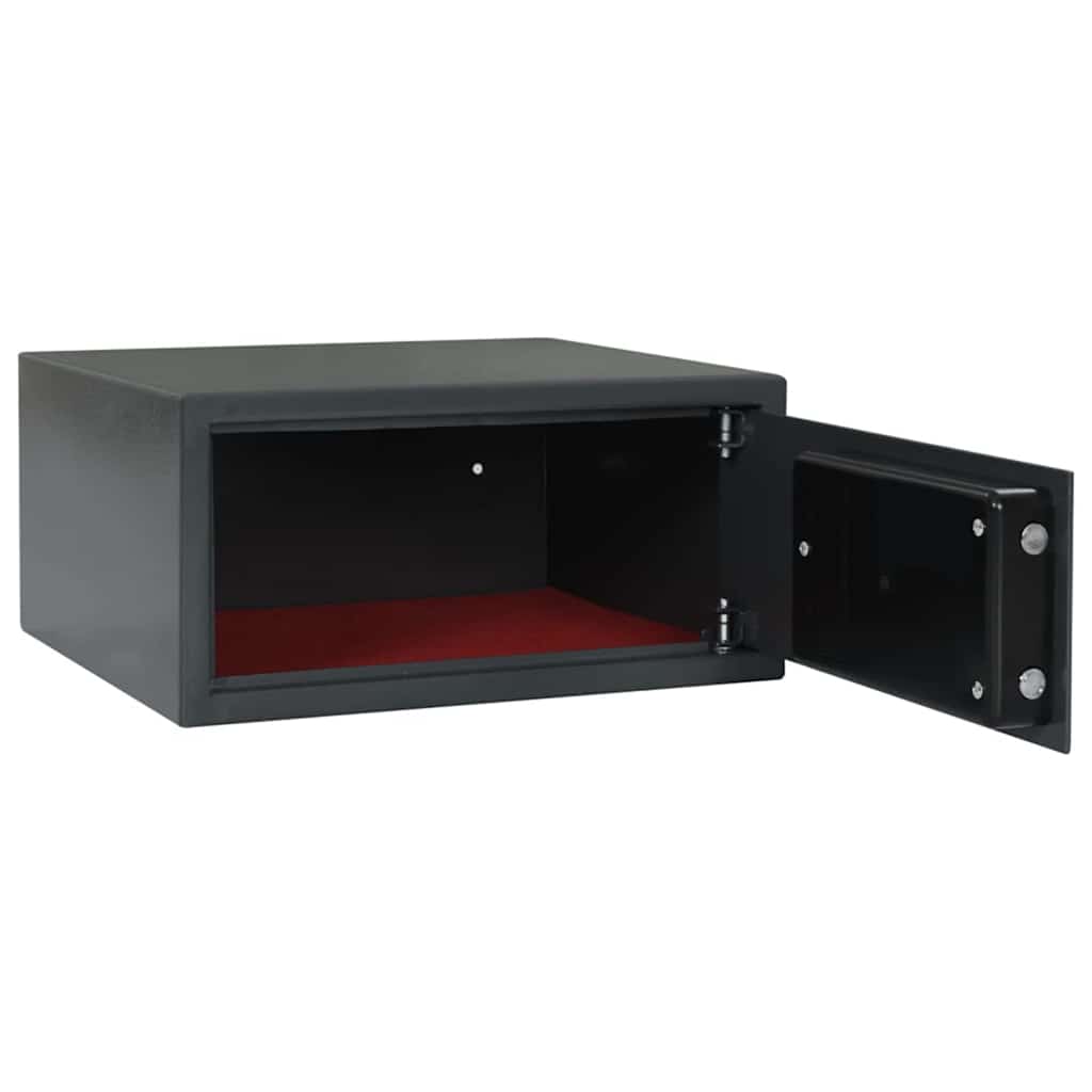 vidaXL Sejf cyfrowy Z blokadą ciemno szary 42 x 37 x 20 cm Stal