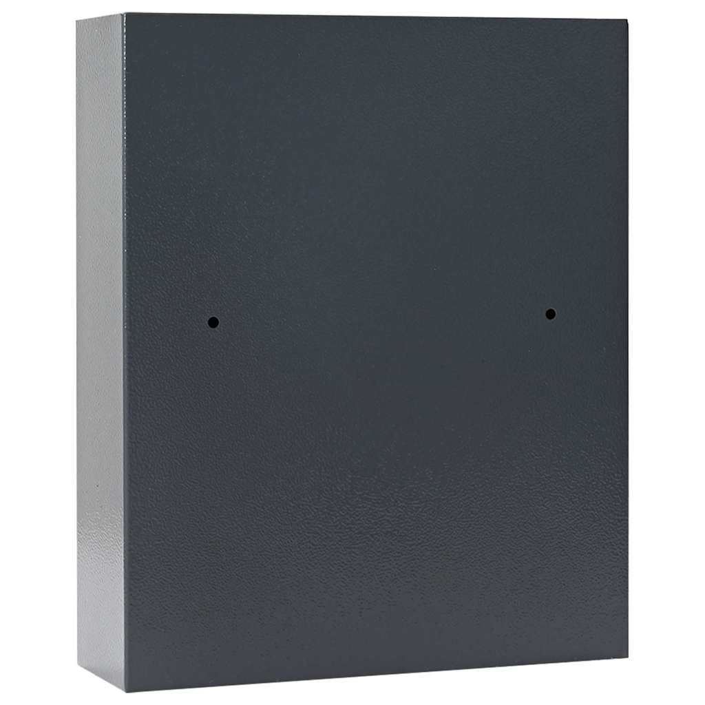 vidaXL Sejf cyfrowy Z blokadą ciemnoszary 30 x 10 x 36,5 cm Stal