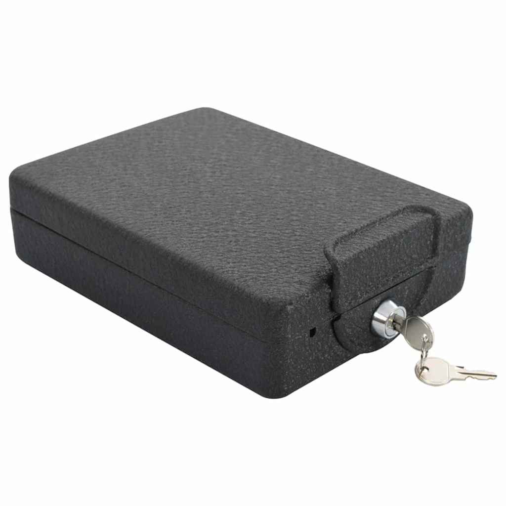 vidaXL Sejf samochodowy Z blokadą Czarny 22 x 16 x 7 cm Stal