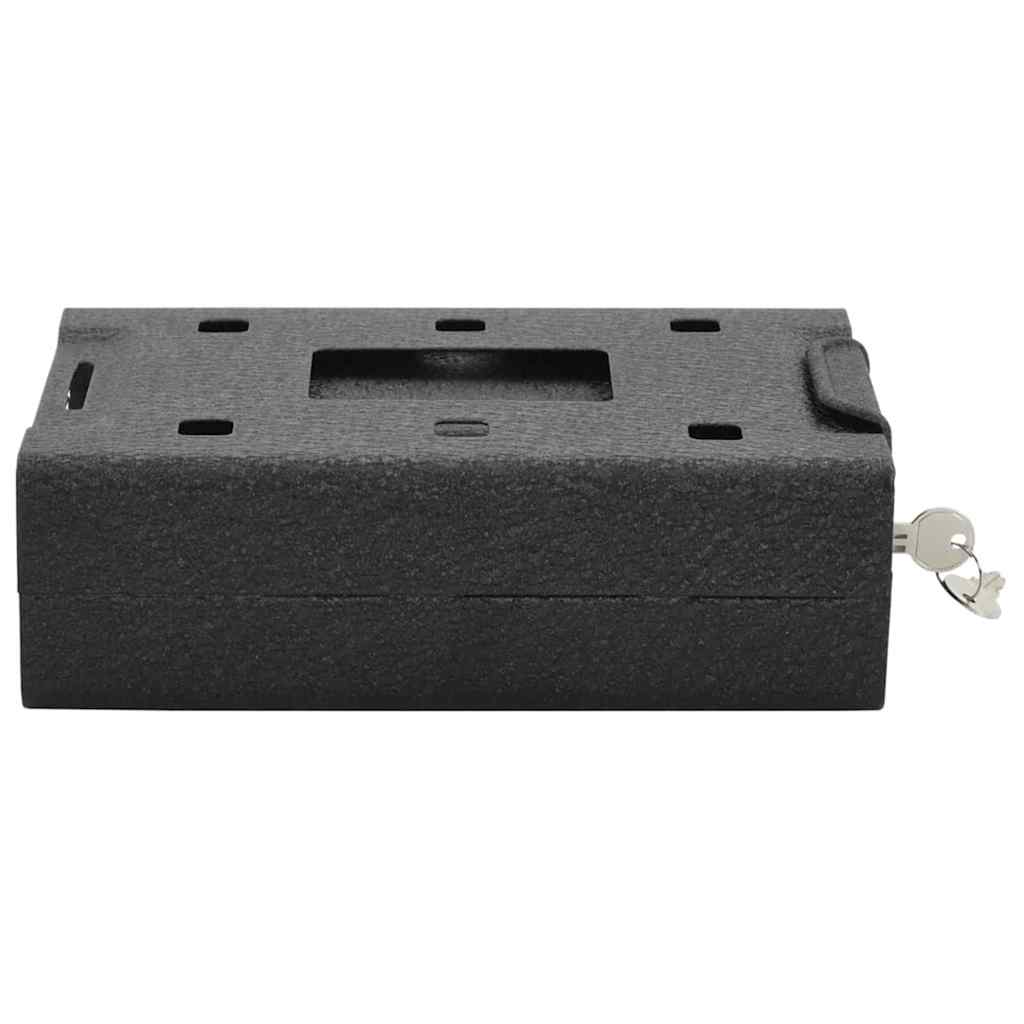 vidaXL Sejf samochodowy Z blokadą Czarny 22 x 16 x 7 cm Stal