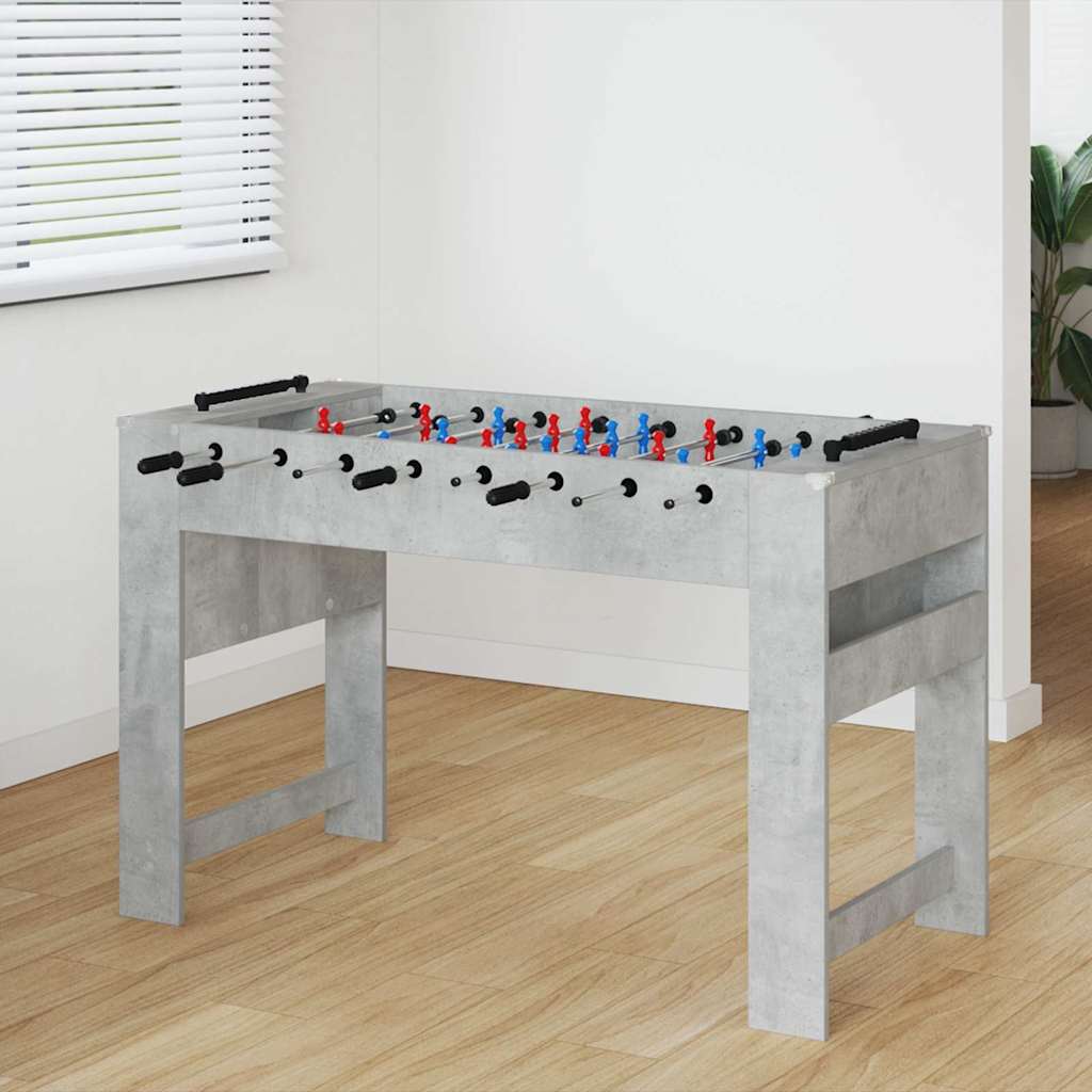 vidaXL Stół do piłkarzyków Betonowy Szary 125 x 60,5 x 80 cm