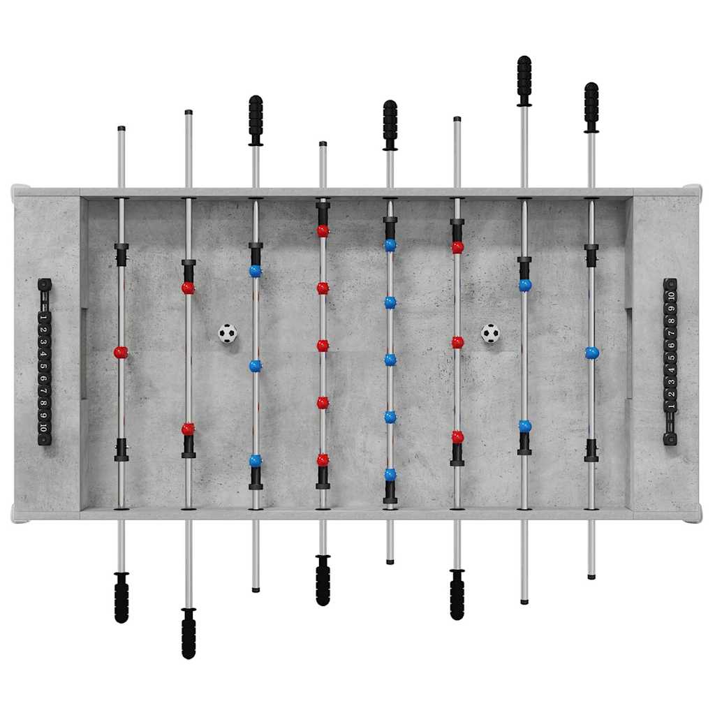 vidaXL Stół do piłkarzyków Betonowy Szary 125 x 60,5 x 80 cm
