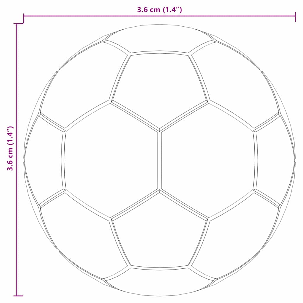 vidaXL Piłki nożne do stołu 12 pcs Biały 3,6 x 3,6 cm polipropylen