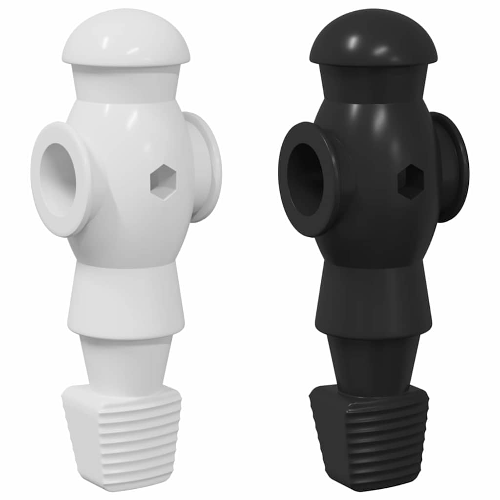 vidaXL Gracze do piłkarzyków 24 pcs Czarny i Biały 3,6 x 3,1 x 10,8 cm