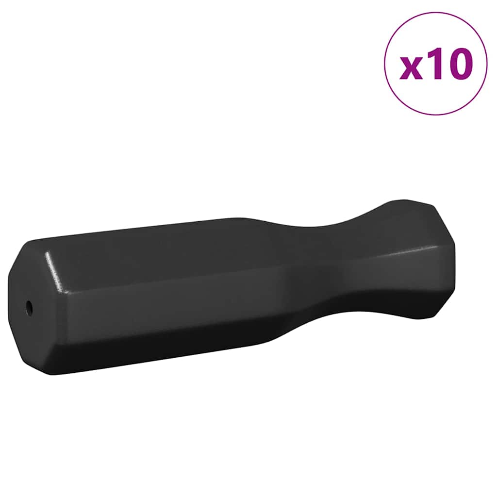 vidaXL Uchwyty do stołu do piłkarzyków 10 pcs Czarny PP