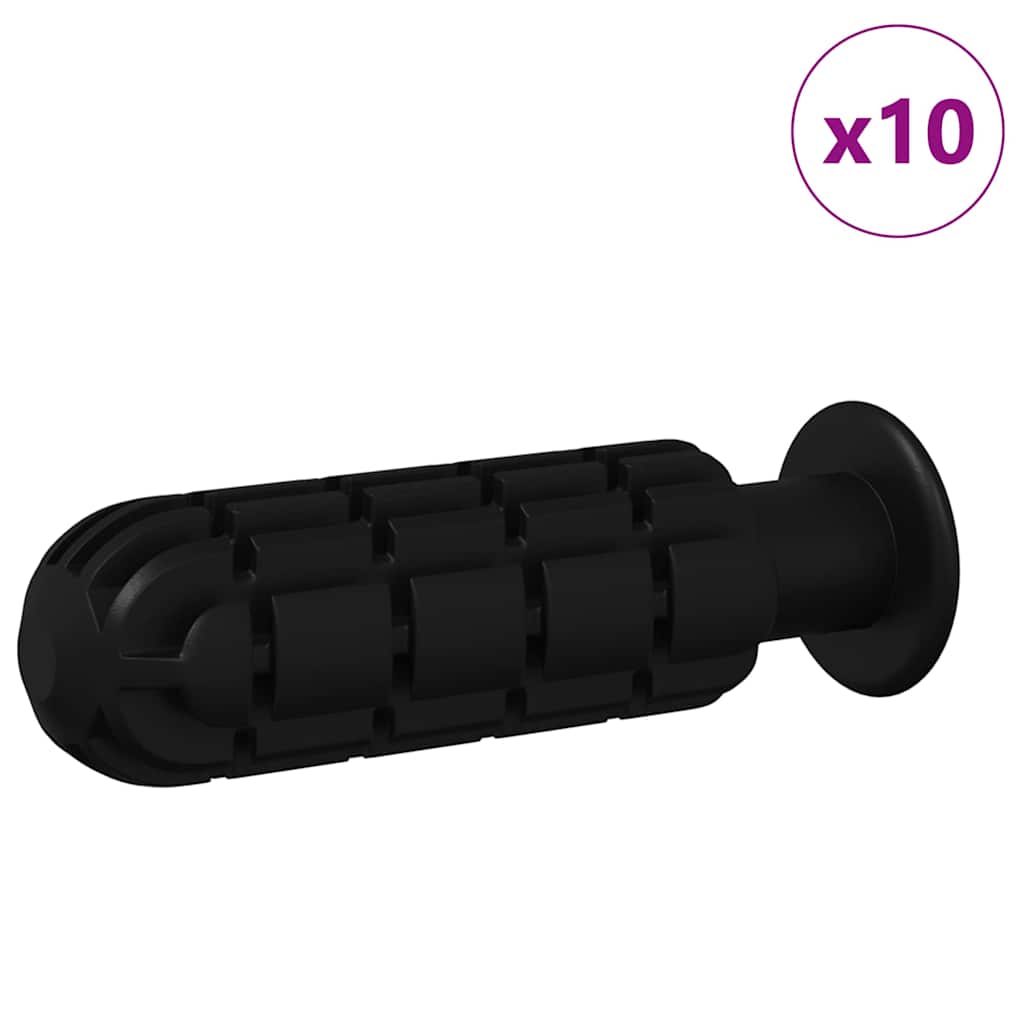vidaXL Uchwyty do stołu do piłkarzyków 10 pcs Czarny PP