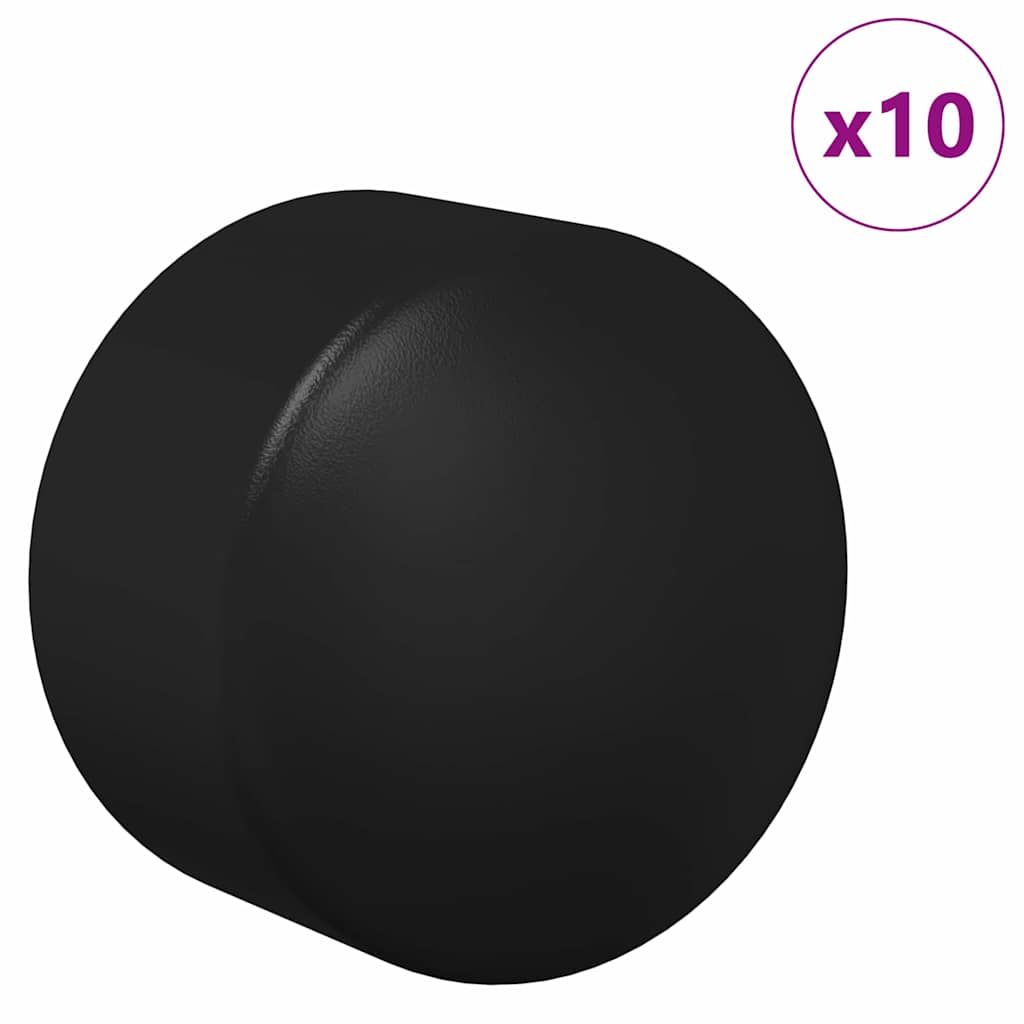 vidaXL Kaptury końcowe stołu do piłkarzyków 10 pcs Czarny PP