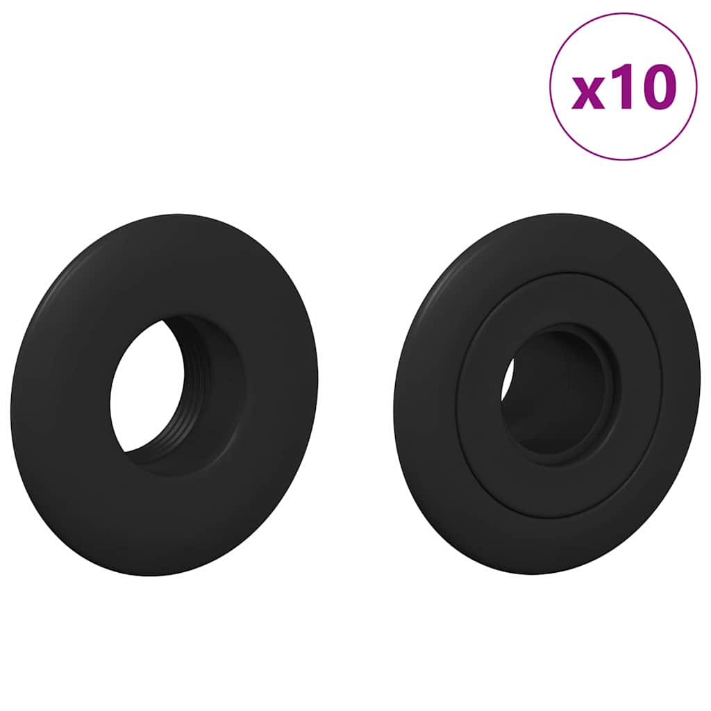 vidaXL Ośki do stołu do piłkarzyków 10 pcs Czarny 5 x 5 x 2,8 cm PP