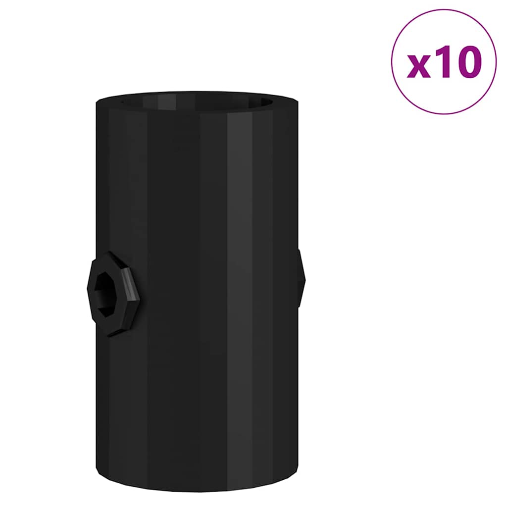 vidaXL Zatyczki do stołu do piłkarzyków 10 pcs Czarny PP