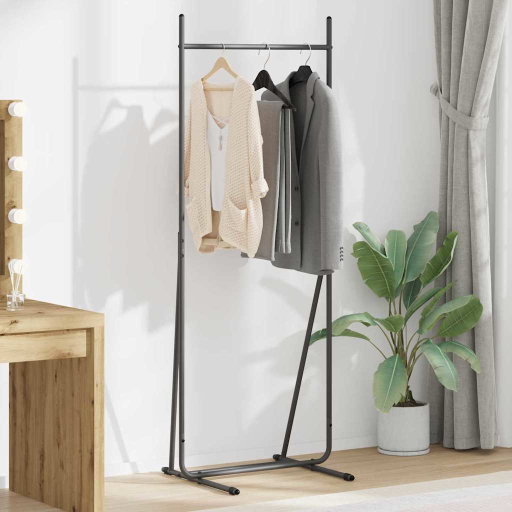 vidaXL Wieszak na Ubrania Czarny 62 x 48 x 158 cm Stal