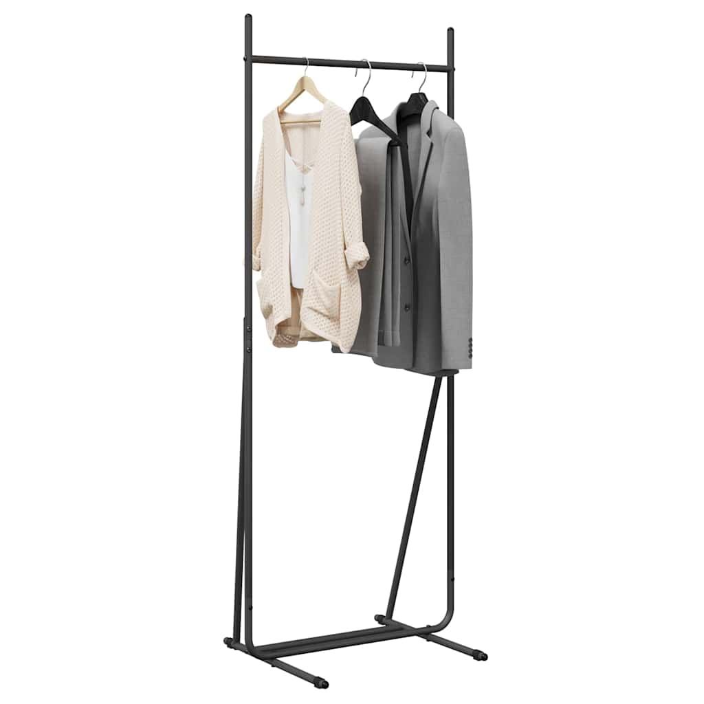 vidaXL Wieszak na Ubrania Czarny 62 x 48 x 158 cm Stal