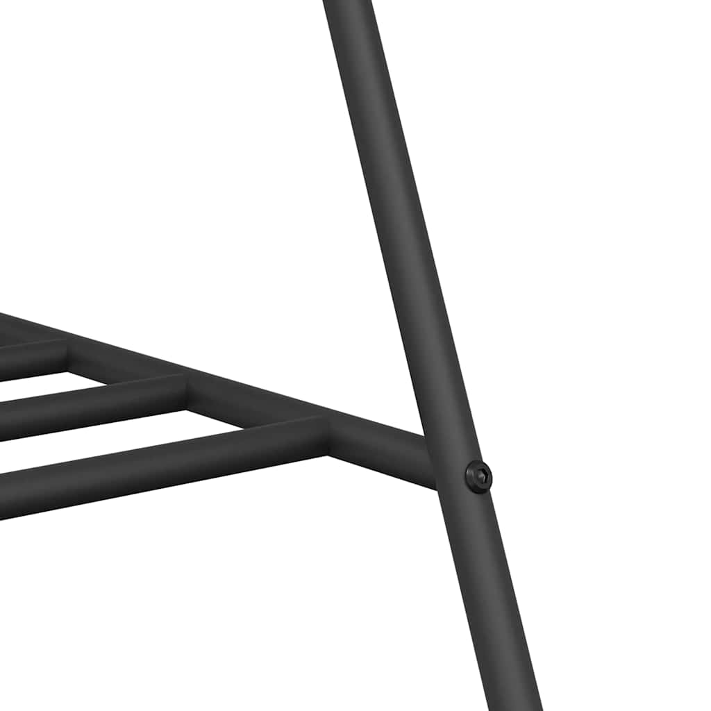 vidaXL Wieszak na Ubrania Czarny 100 x 56 x 154 cm Stal
