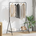vidaXL Wieszak na Ubrania Czarny 100 x 56 x 154 cm Stal