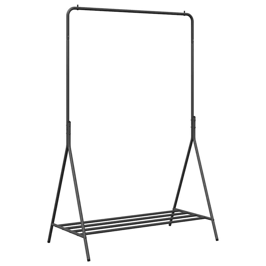 vidaXL Wieszak na Ubrania Czarny 100 x 56 x 154 cm Stal