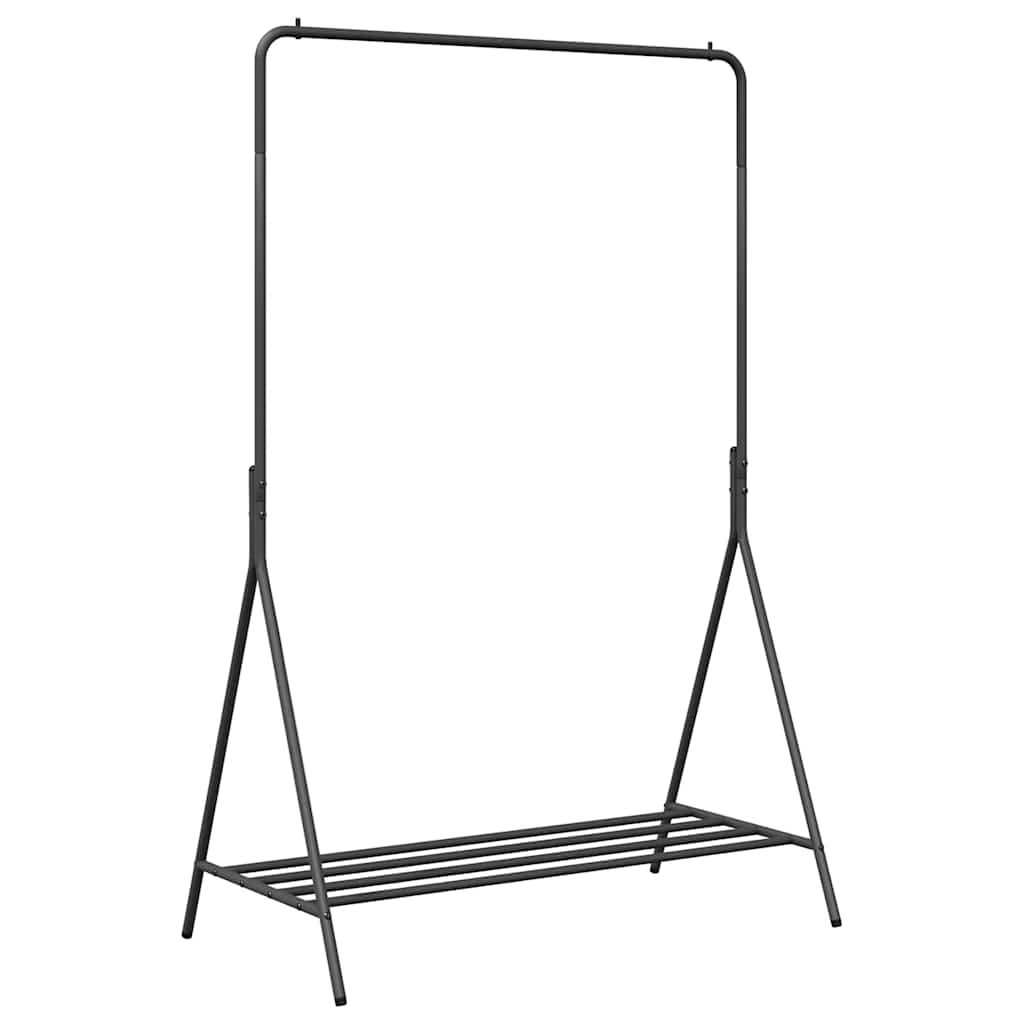 vidaXL Wieszak na Ubrania Czarny 100 x 56 x 154 cm Stal