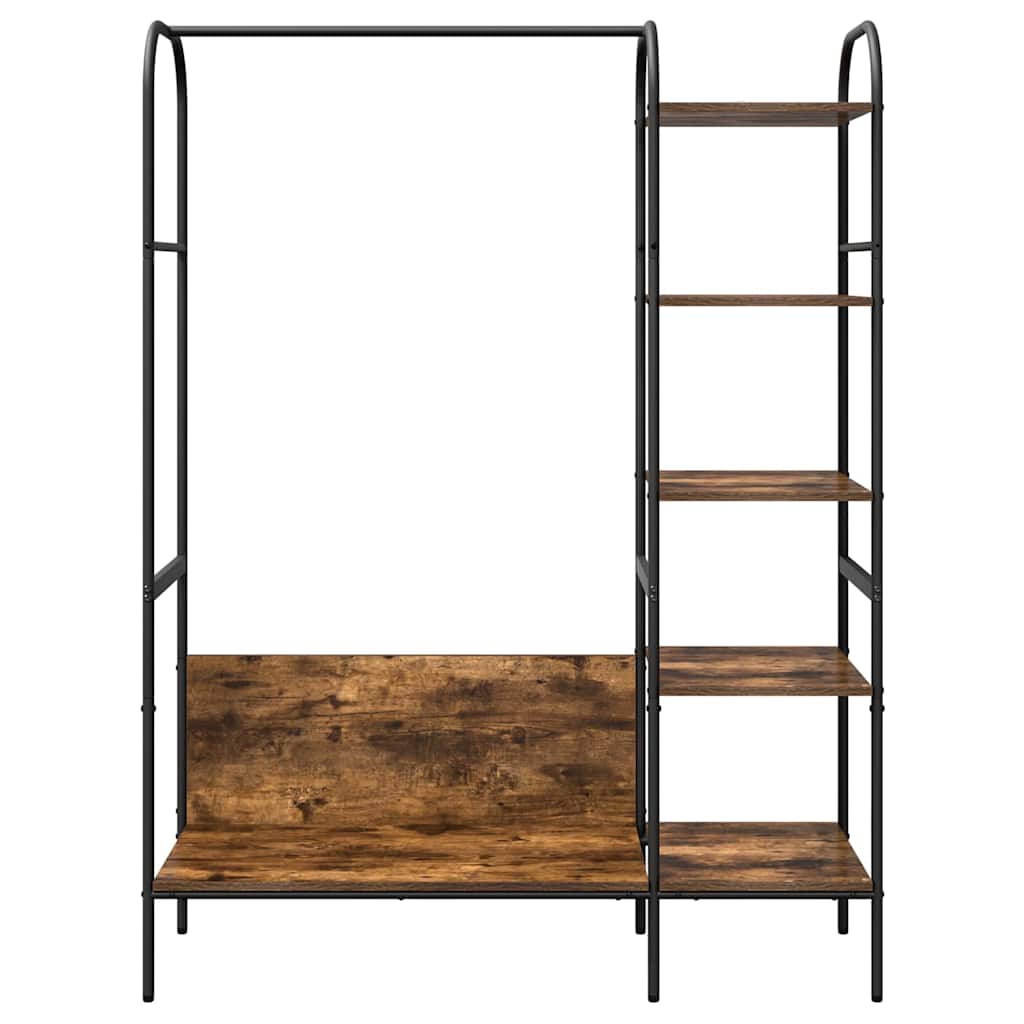 vidaXL Wieszak na Ubrania z półką Brązowy dąb 120 x 44 x 160 cm
