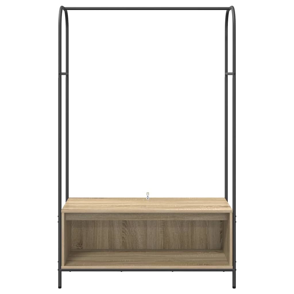 vidaXL Wieszak na Ubrania Brązowy dąb 100 x 44 x 160 cm