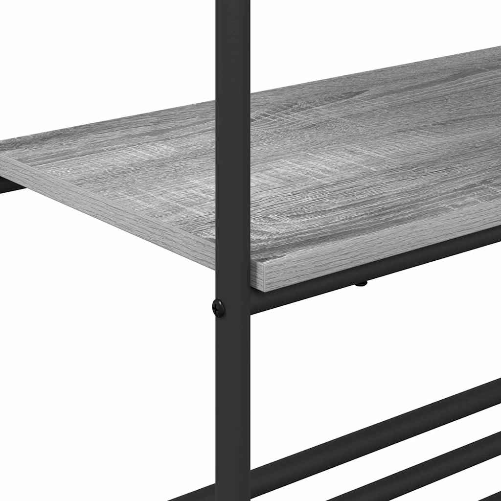 vidaXL Wieszak na Ubrania z półką Szary dąb sonoma 60 x 30 x 171 cm