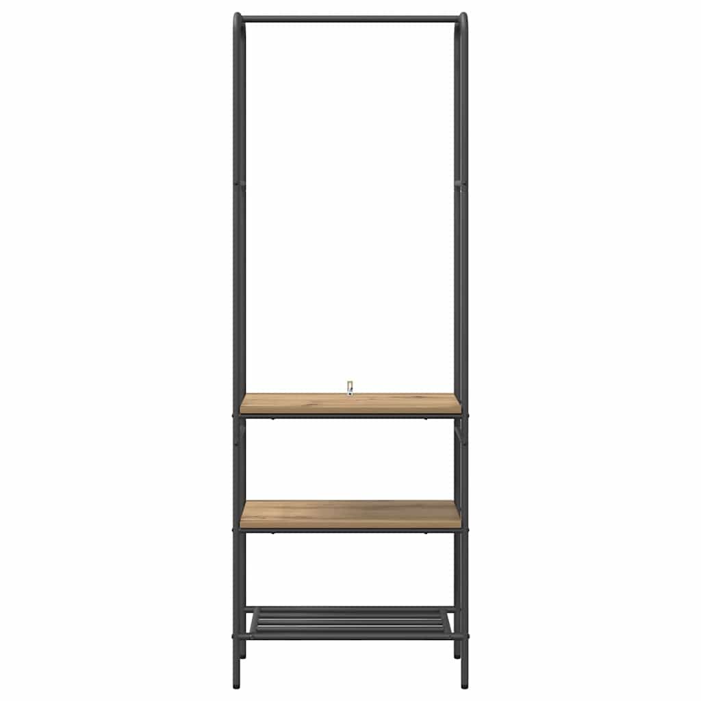 vidaXL Wieszak na Ubrania z półką Dąb rzemieślniczy 60 x 30 x 171 cm