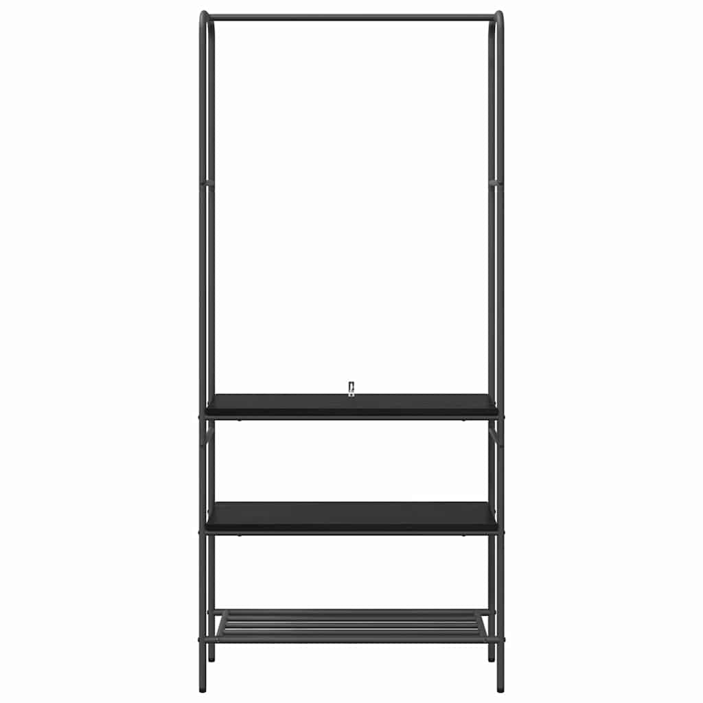 vidaXL Wieszak na Ubrania Czarny Dąb 77 x 30 x 171 cm