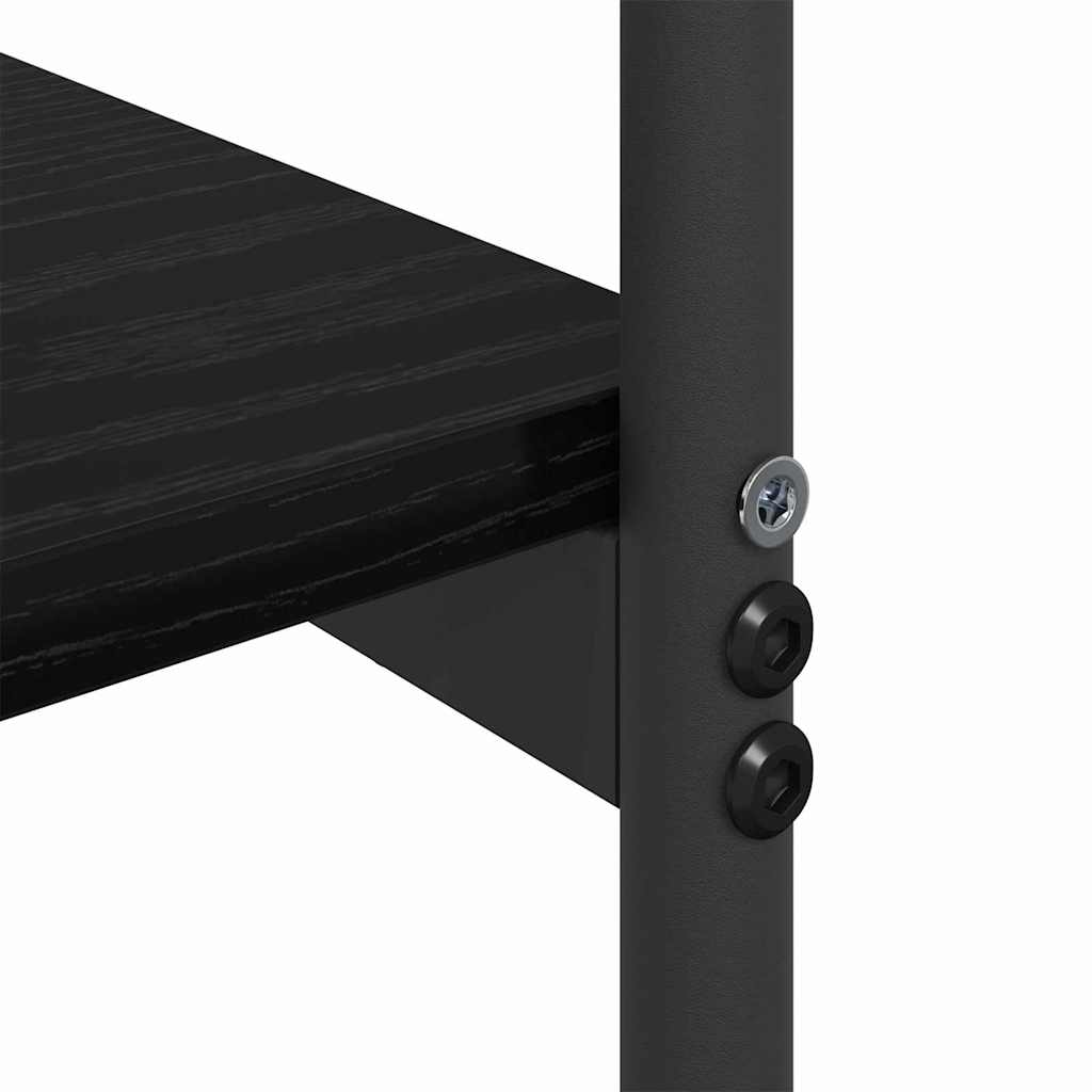 vidaXL Konsola Czarny Dąb 101 x 35 x 80,5 cm Materiał drewnopochodny