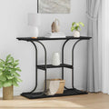 vidaXL Konsola Czarny Dąb 101 x 35 x 80,5 cm Materiał drewnopochodny