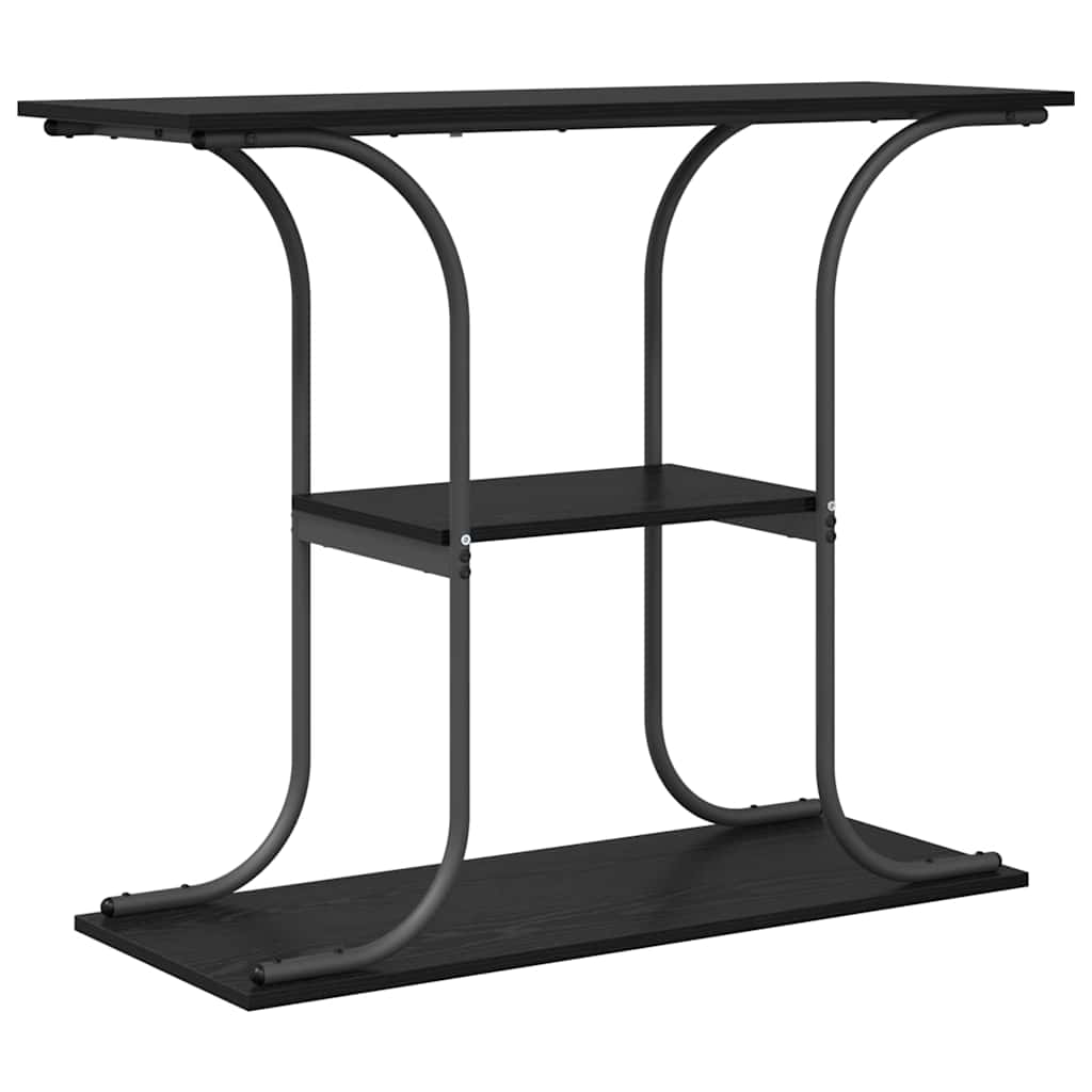 vidaXL Konsola Czarny Dąb 101 x 35 x 80,5 cm Materiał drewnopochodny