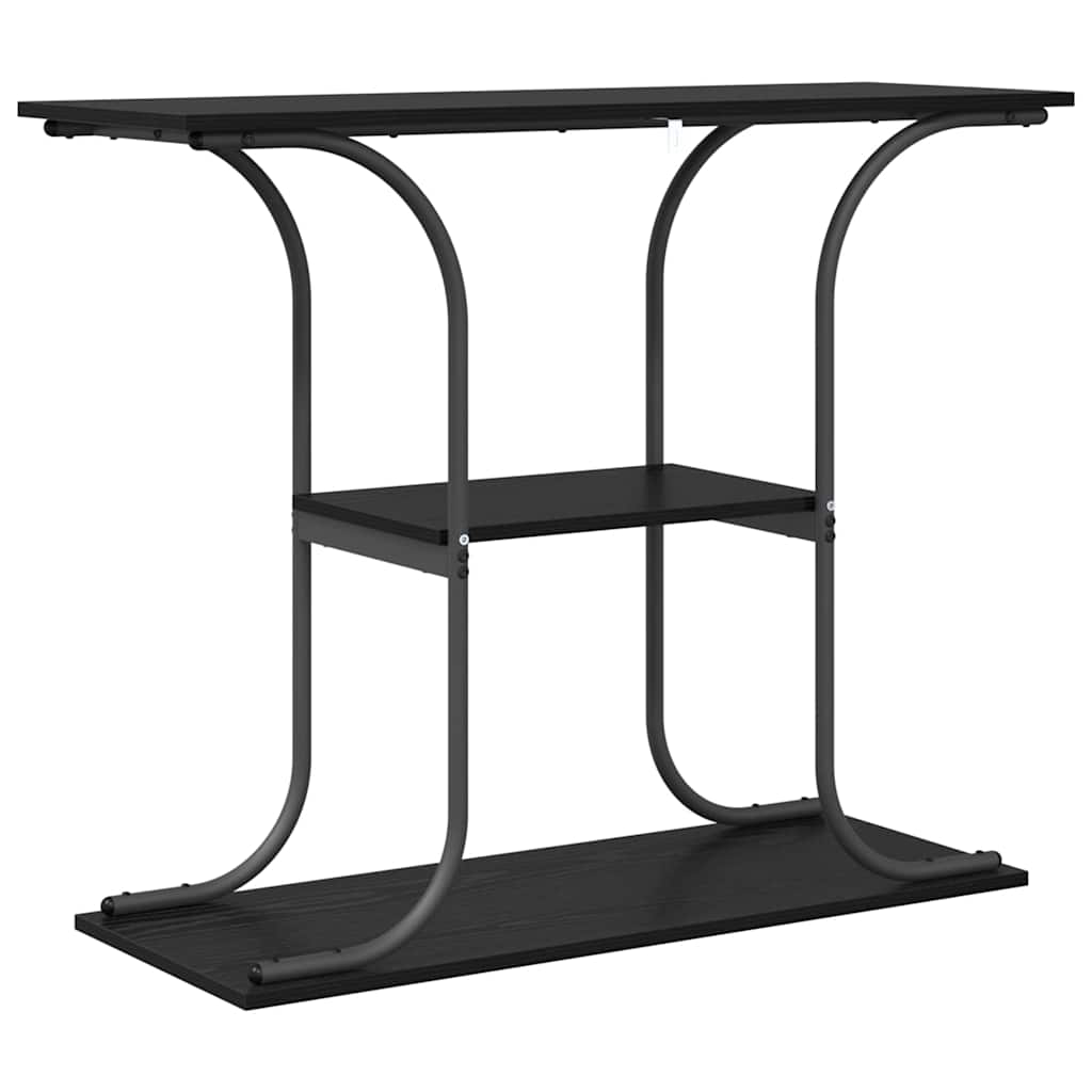 vidaXL Konsola Czarny Dąb 101 x 35 x 80,5 cm Materiał drewnopochodny