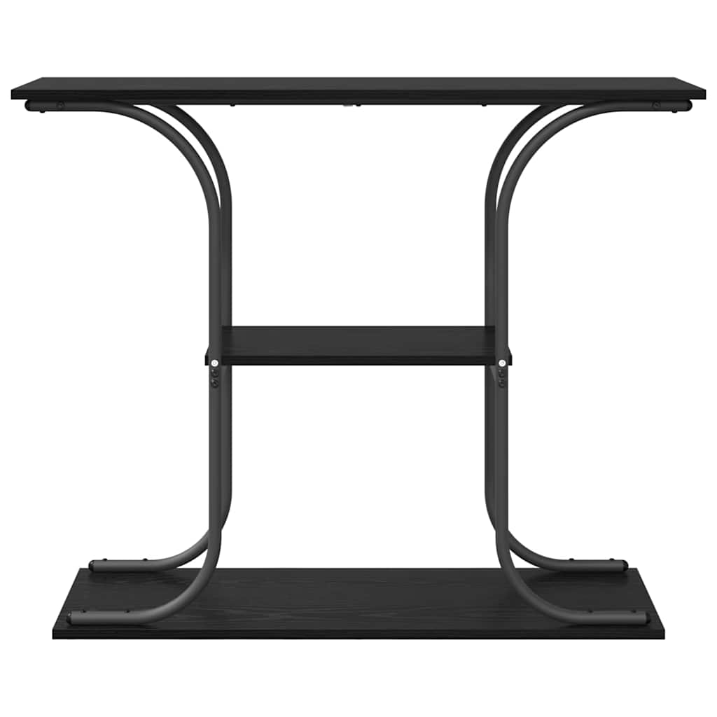 vidaXL Konsola Czarny Dąb 101 x 35 x 80,5 cm Materiał drewnopochodny