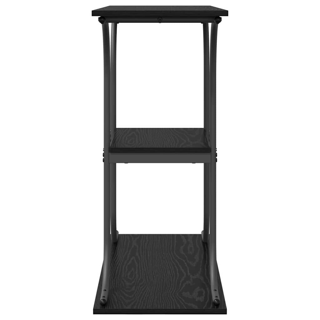 vidaXL Konsola Czarny Dąb 101 x 35 x 80,5 cm Materiał drewnopochodny