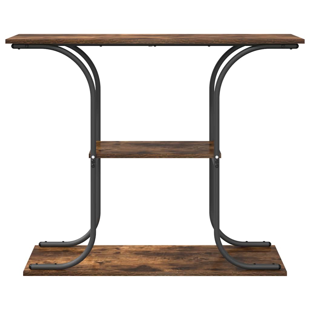 vidaXL Konsola Dąb wędzony 101 x 35 x 80,5 cm Materiał drewnopochodny