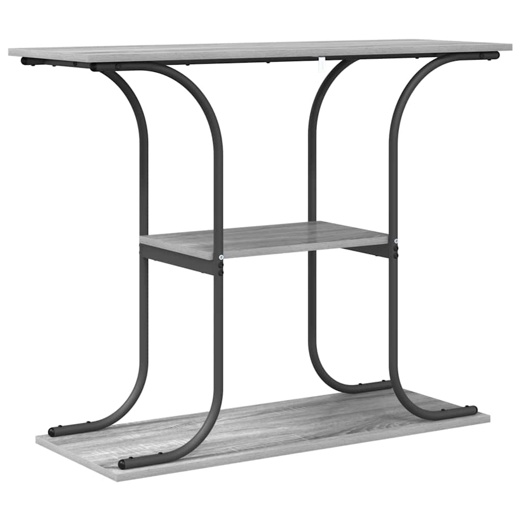 vidaXL Konsola Szary Sonoma 101 x 35 x 80,5 cm Materiał drewnopochodny