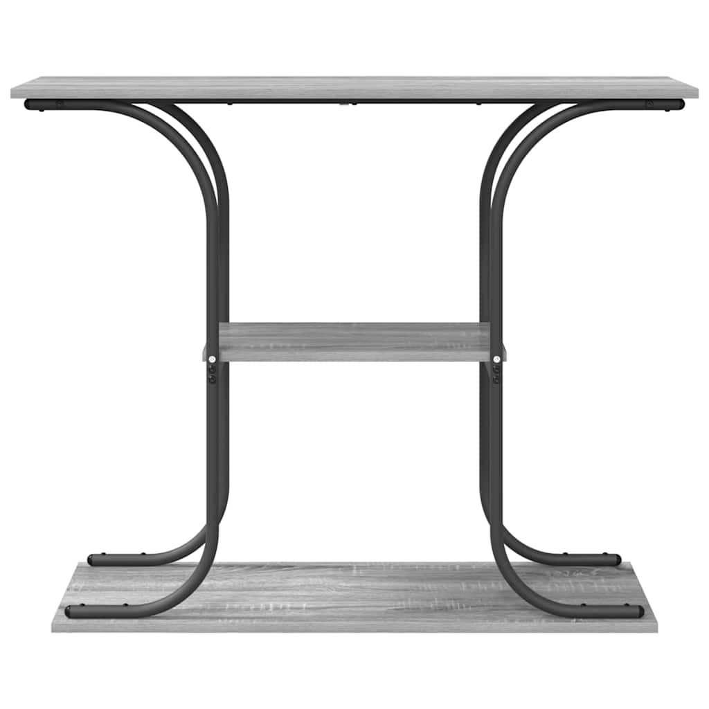 vidaXL Konsola Szary Sonoma 101 x 35 x 80,5 cm Materiał drewnopochodny