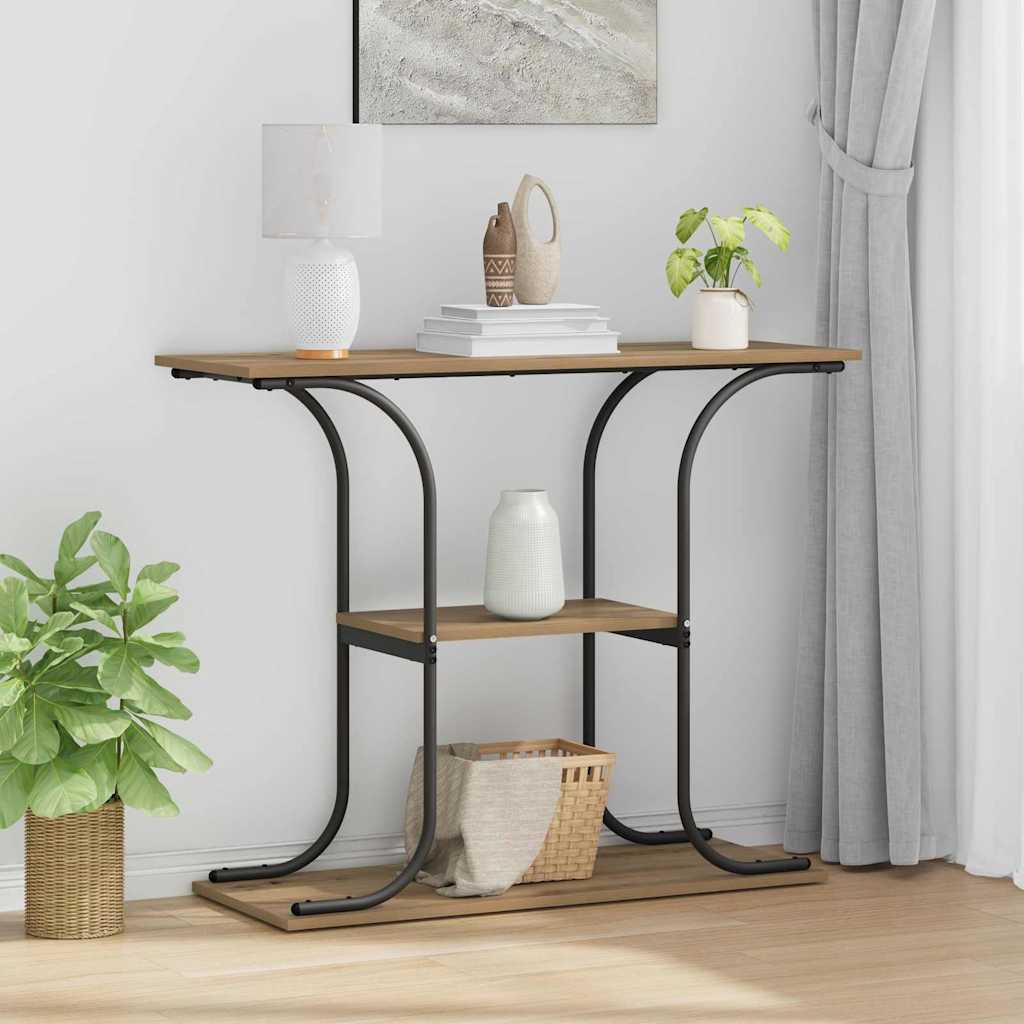 vidaXL Konsola z półką Dąb rzemieślniczy 101 x 35 x 80,5 cm